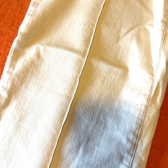 Zara ecru low rise topstitched bootcut jeans NWT - Picture 7 of 14